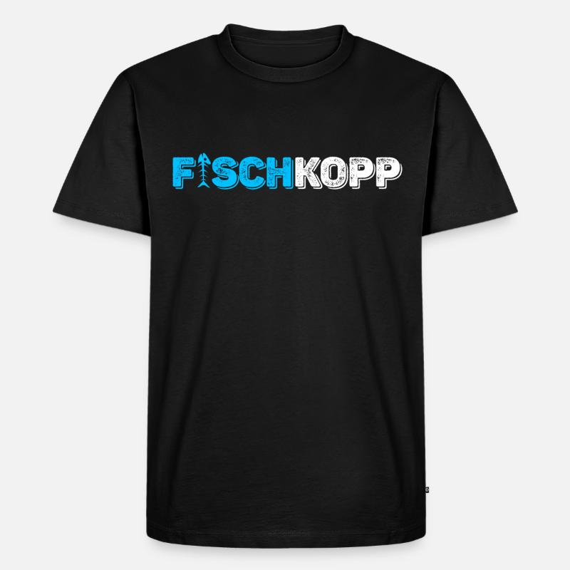 Fischkopp - Männer Premium Bio T-Shirt - Schwarz