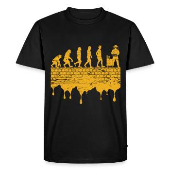 Apiculteur Evolution Apiculture Abeilles mellifères - T-shirt Premium bio Homme - noir - Devant - Nico (187cm)