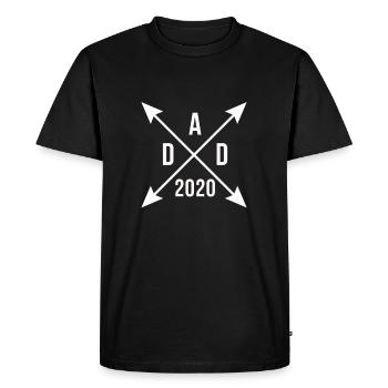 DAD 2020 FATHER PAPA BECOMING FATHERS TO BE - Men's Premium Organic T-Shirt - black - Front - Nico (187cm)