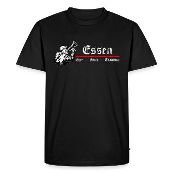 Essen Ehre Stolz Tradition - Männer Premium Bio T-Shirt - Schwarz - Vorne - Nico (187cm)