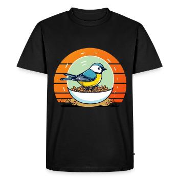 alimentation des oiseaux - T-shirt Premium bio Homme - noir - Devant - Nico (187cm)