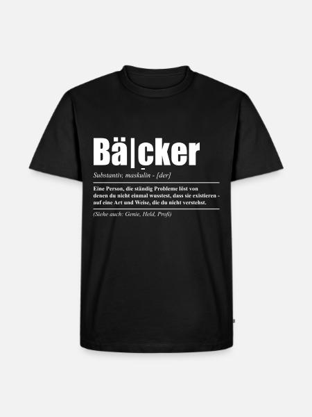 Bäcker Geschenkidee - Männer Premium Bio T-Shirt - Schwarz