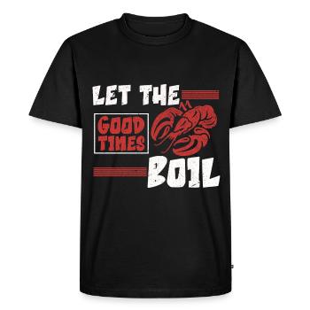 Crabs cooking Funny crayfish Lobster - Men's Premium Organic T-Shirt - black - Front - Nico (187cm)