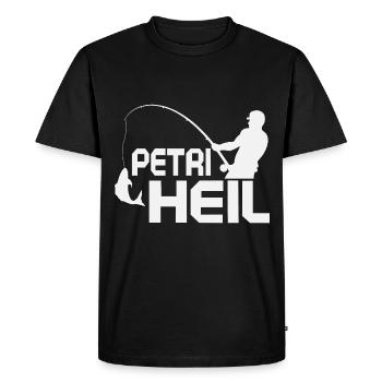 Pêche Pêche Pêche pêche poisson pêche cadeau de pêche - T-shirt Premium bio Homme - noir - Devant - Nico (187cm)