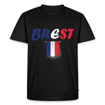 Brest - T-shirt Premium bio Homme - noir - Devant - Nico (187cm)