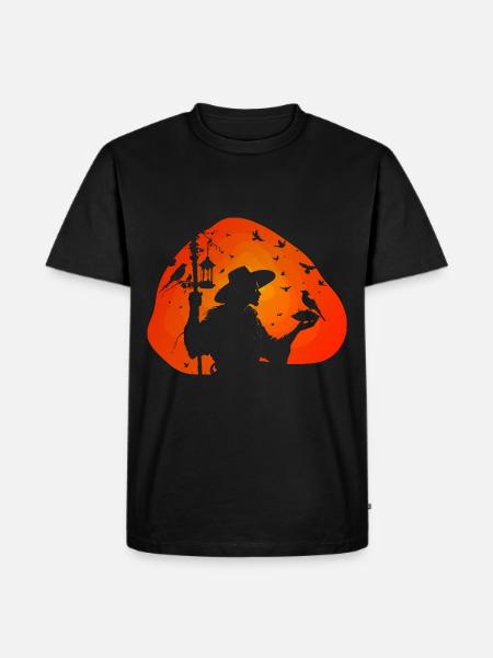 Bird Feeding - Men's Premium Organic T-Shirt - black