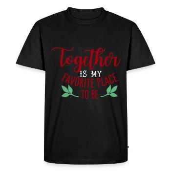 Ensemble est mon endroit préféré pour être un cadeau - T-shirt Premium bio Homme - noir - Devant - Nico (187cm)