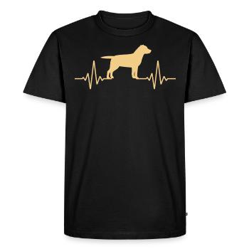 Labrador Retriever Chien Pet Lab Puppy Heartbeat - T-shirt Premium bio Homme - noir - Devant - Nico (187cm)