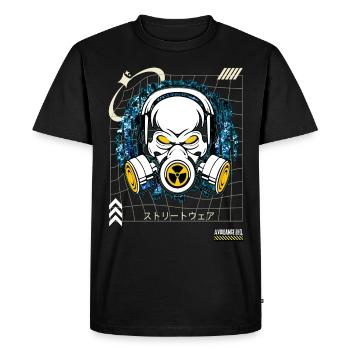 Avoid or Survive Japanese Streetwear symbols - Men's Premium Organic T-Shirt - black - Front - Nico (187cm)