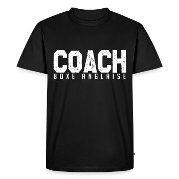 Coach Boxe Anglaise. entraineur de boxe anglaise. - T-shirt Premium bio Homme - noir - Devant - Nico (187cm)