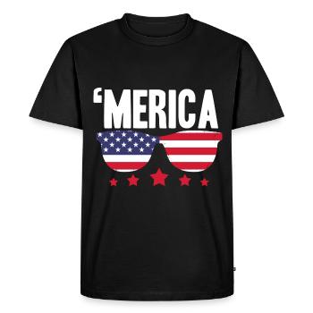 America Sunglasses USA Merica 4 juillet - T-shirt Premium bio Homme - noir - Devant - Nico (187cm)
