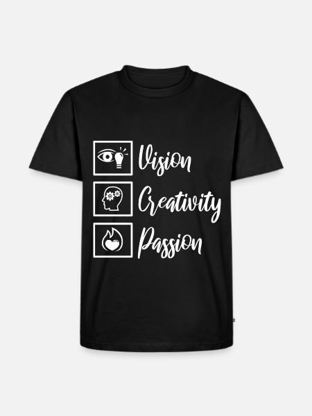 Vision Creativity Passion - Men's Premium Organic T-Shirt - black