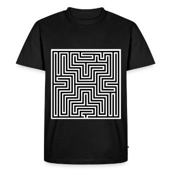 mologe - Männer Premium Bio T-Shirt - Schwarz - Vorne - Nico (187cm)