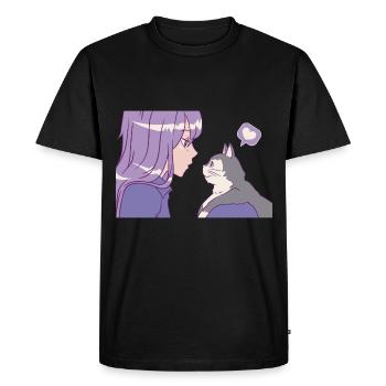 Just A Girl Who Loves Anime and Cats Anime Merch - Men's Premium Organic T-Shirt - black - Front - Nico (187cm)