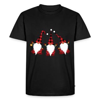 Christmas Christmas Xmas Gnome Gift - Men's Premium Organic T-Shirt - black - Front - Nico (187cm)