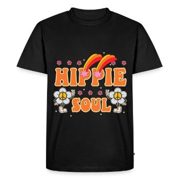Âme hippie - T-shirt Premium bio Homme - noir - Devant - Nico (187cm)