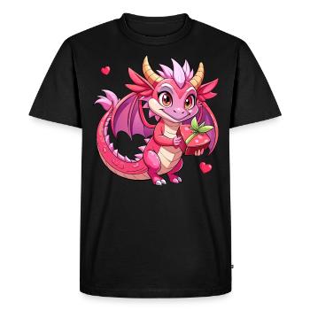 Colorful Dragon - Men's Premium Organic T-Shirt - black - Front - Nico (187cm)