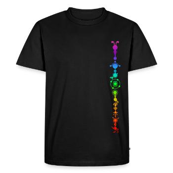 Crop circle - multidimensional human development - Men's Premium Organic T-Shirt - black - Front - Nico (187cm)