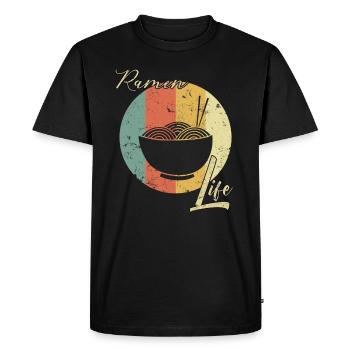 Style rétro vintage de nouilles japonaises Ramen Life - T-shirt Premium bio Homme - noir - Devant - Nico (187cm)