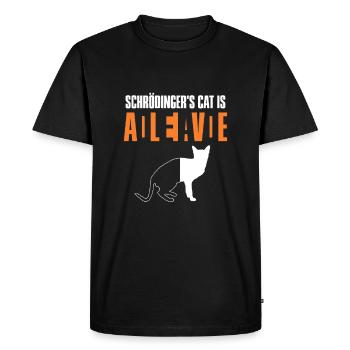 Schrodinger's Cat Dead Alive Physics Gift - Men's Premium Organic T-Shirt - black - Front - Nico (187cm)