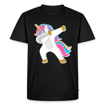 Licorne Dab - T-shirt Premium bio Homme - noir - Devant - Nico (187cm)