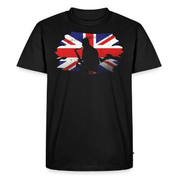 Saxophone UK - T-shirt Premium bio Homme - noir - Devant - Nico (187cm)