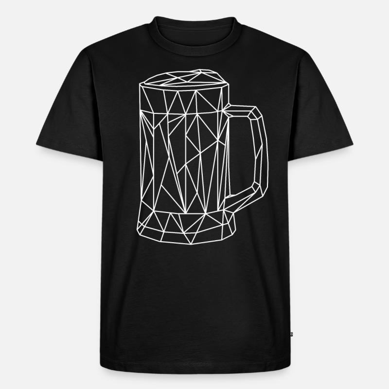 Bier - Männer Premium Bio T-Shirt - Schwarz