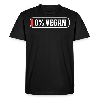 Vegan vegan - Men's Premium Organic T-Shirt - black - Front - Nico (187cm)