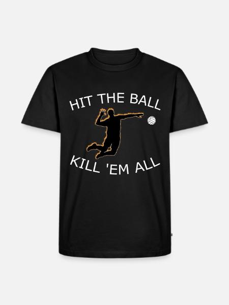 Volleyball Schmetterball Geschenk - Männer Premium Bio T-Shirt - Schwarz