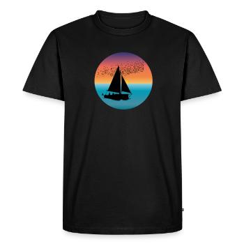 catamaran à voile cadeau katamaran idée actuelle bateau - T-shirt Premium bio Homme - noir - Devant - Nico (187cm)