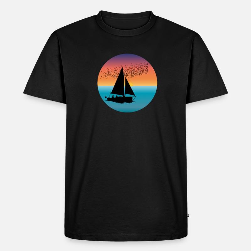 Segelkatamaran Geschenk Katamaran Geschenkidee Boot - Männer Premium Bio T-Shirt - Schwarz