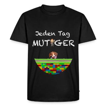 Courageux, motivation pour les enfants handicapés - T-shirt Premium bio Homme - noir - Devant - Nico (187cm)