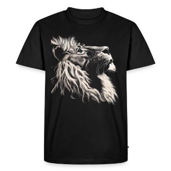 Loewe art oeil bleu blanc - T-shirt Premium bio Homme - noir - Devant - Nico (187cm)