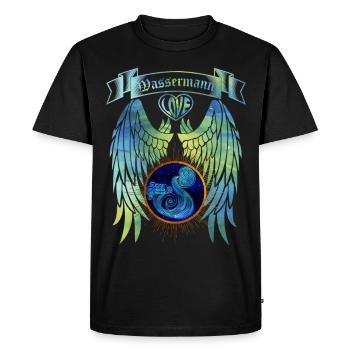 Zodiac Verseau - T-shirt Premium bio Homme - noir - Devant - Nico (187cm)