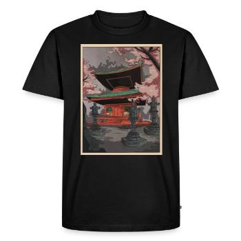 Japonais Bonsai Fleurs De Cerisier Anime Cadeau Japonais - T-shirt Premium bio Homme - noir - Devant - Nico (187cm)