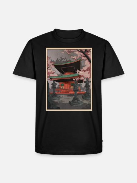Japan Cherry Blossom Bonsai Anime Japanese Gift - Herre Premium økologisk T-shirt - sort