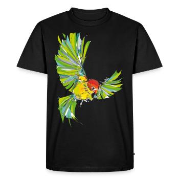 oiseau d'amour - T-shirt Premium bio Homme - noir - Devant - Nico (187cm)