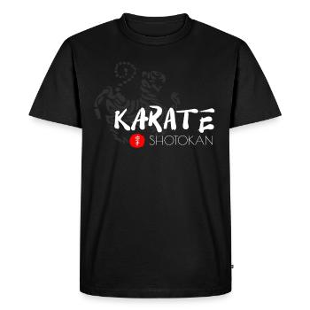 karaté shotokan kanji tigre - T-shirt Premium bio Homme - noir - Devant - Nico (187cm)