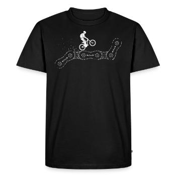 Polygone de chaîne de vélo de vélo de montagne - T-shirt Premium bio Homme - noir - Devant - Nico (187cm)