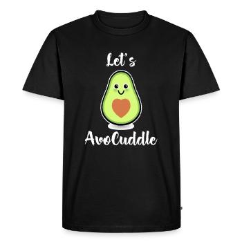 Disons Avo Hug Avocado Valentine's Day Gift - T-shirt Premium bio Homme - noir - Devant - Nico (187cm)