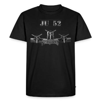 JU52 Tante JU Vintage Rétro Avion 30 - T-shirt Premium bio Homme - noir - Devant - Nico (187cm)