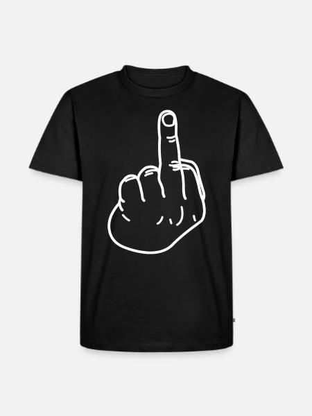 Middle finger - Men's Premium Organic T-Shirt - black