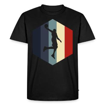Dunking Basketballer Club Basket Ball en saut - T-shirt Premium bio Homme - noir - Devant - Nico (187cm)