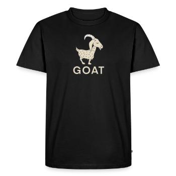 Chèvre chèvre chèvre billy chèvre cadeau - T-shirt Premium bio Homme - noir - Devant - Nico (187cm)
