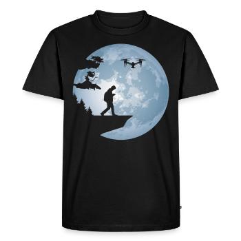 Drone fly drone pilot - Men's Premium Organic T-Shirt - black - Front - Nico (187cm)