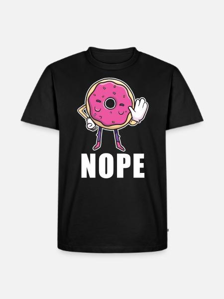 donut nope no not today - Men's Premium Organic T-Shirt - black