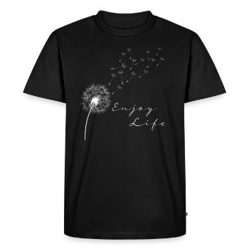 Enjoy Life Dandelion Dandelion Ease - T-shirt Premium bio Homme - noir - Devant - Nico (187cm)