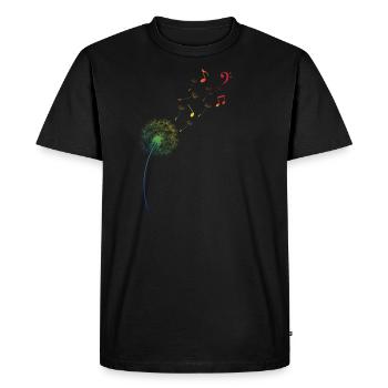 Partitions de pissenlit pissenlit arc-en-ciel - T-shirt Premium bio Homme - noir - Devant - Nico (187cm)
