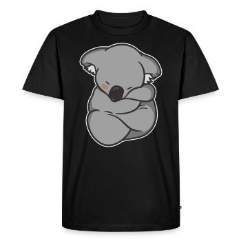 sleeping koala cute australian koala bear - Men's Premium Organic T-Shirt - black - Front - Nico (187cm)