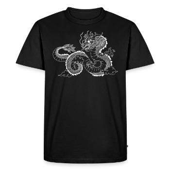 avec des dragons chinois dragon chinois asie - T-shirt Premium bio Homme - noir - Devant - Nico (187cm)